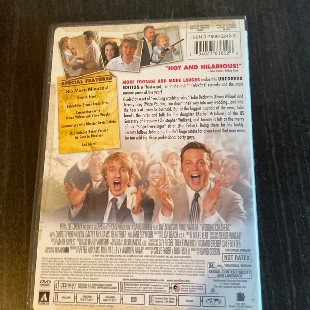 DVD - Wedding Crashers Uncorked Edition. V07